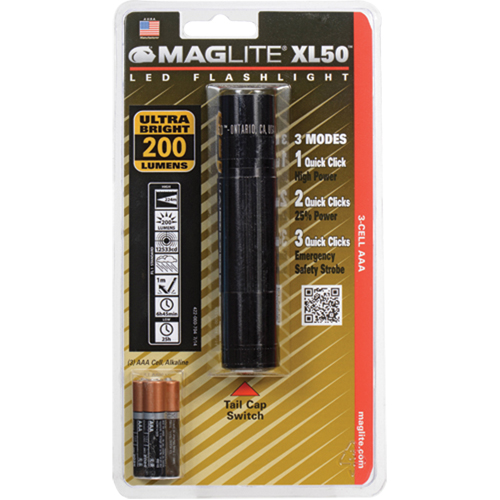 Lampes de poche XL50, DEL, 200 lumens, Piles AAA The Estey Group