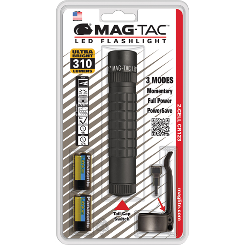 Lampes de poche tactiques Mag-Tac, DEL, 310 lumens, Piles CR123 The Estey Group