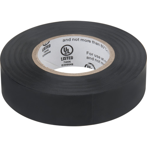 Ruban isolant, 19 mm (3/4") x 18 m (60'), Noir, 7 mils The Estey Group