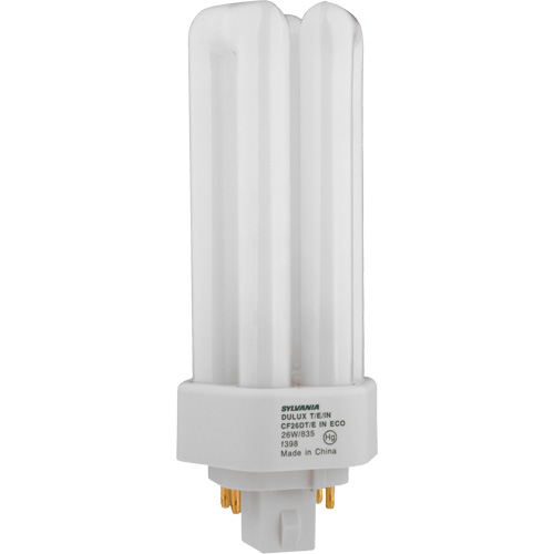 Lampe fluorescente compacte &agrave; tube triple Dulux D/E/IN Amalgam, T (T4), 42 W, 3500 K, Base G24Q-4, 16 000 h The Estey Group