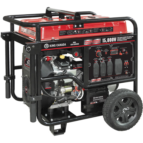 G&eacute;n&eacute;ratrice &agrave; essence &agrave; deux cylindres en V, 15 000 W de surtension, 12 500 W nominale, 120 V/240 V, R&eacute;servoir de 40 L The Estey Group