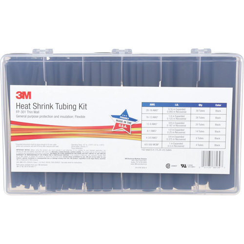 Tube thermor&eacute;tractable, Paroi mince, 6", 1" (2,54cm) - 0,1875" (0,48cm) The Estey Group