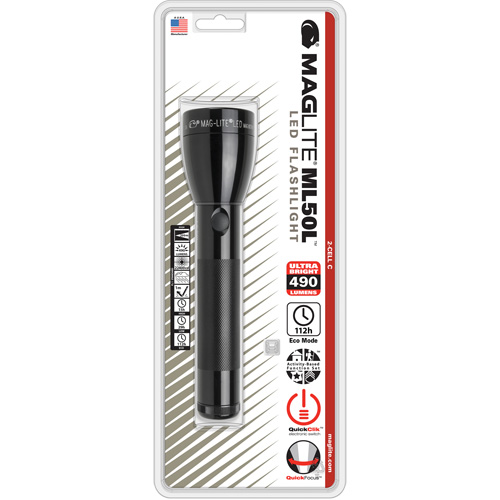 Lampe de poche, DEL, 490 lumens, Piles C The Estey Group