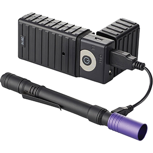 Lampe stylo UV avec port de recharge micro USB Stylus Pro, DEL, Corps en Aluminium, piles Rechargeable, Compris The Estey Group