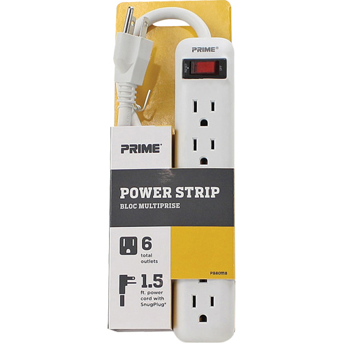 Bloc multiprise, 6 Prise(s), 1-1/2', 15 A, 1875 W, 125 V The Estey Group