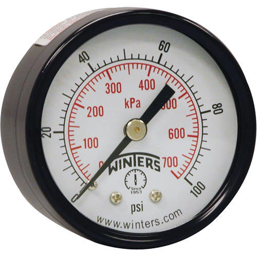 Manom&egrave;tre &eacute;conomique,  2", 0 - 160 psi, Fixation arri&egrave;re, Analogique The Estey Group