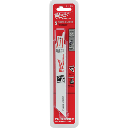 Lame de scie pour m&eacute;tal Sawzall, Bim&eacute;tal, 10 Dents par pouce, 6" lo The Estey Group