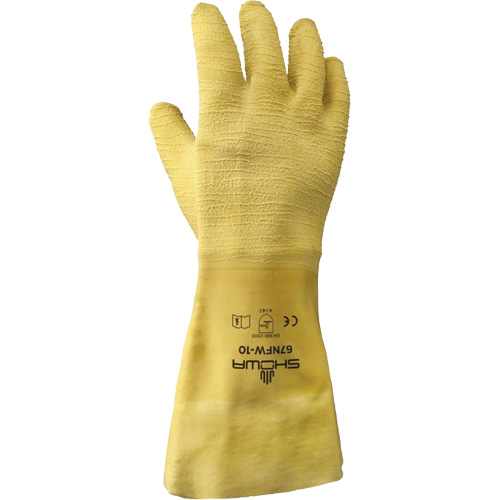 Gants pour usage g&eacute;n&eacute;ral 67NFW, 10/Grand, R&ecirc;vetement Latex de caoutchouc, Enveloppe en Coton The Estey Group