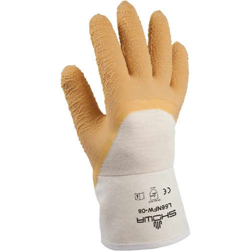 L66NFW General-Purpose Gloves, 8/Small, Rubber Latex Coating, Cotton Shell The Estey Group