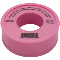 Teflon&reg; Tape, 520" L x 1/2" W, Pink The Estey Group
