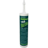 Agent d'&eacute;tanch&eacute;it&eacute; &agrave; base de silicone Dowsil 786, 300 ml, Cartouche, Blanc The Estey Group