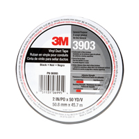 3903 Vinyl Duct Tape, 1245 mm (49") W x 46 m (151') L, 6.5 mils, Black The Estey Group