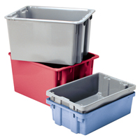 Polylewton Stack-N-Nest&reg; Containers, 15.1" x 30.1" x 24", Blue The Estey Group