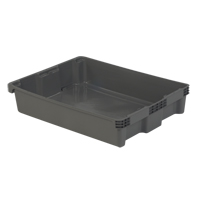 Polylewton Stack-N-Nest&reg; Containers, 6.1" x 29.6" x 22.4", Grey The Estey Group