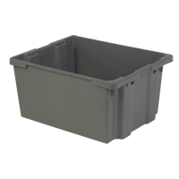 Polylewton Stack-N-Nest&reg; Containers, 15.1" x 30.1" x 24", Grey The Estey Group