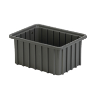 Contenant Divider Box, Poly&eacute;thyl&egrave;ne, 9,8" la x 7,3" p x 5" h, Gris The Estey Group