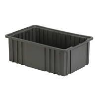 Contenant Divider Box, Poly&eacute;thyl&egrave;ne, 15,5" la x 9,9" p x 6" h, Gris The Estey Group