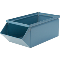 Steel Bin, 100 lbs. Cap., 12" W x 20-1/2" D x 9-1/2" H, Blue The Estey Group