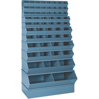 Sectional Bin Units, 100 lbs. Cap., 37" W x 8" D x 4-1/2" H, Blue The Estey Group