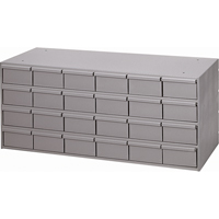 Casiers &agrave; tiroirs industriels, 24 tiroirs, 33-3/4" la x 11-5/8" p x 14-3/8" h, Gris The Estey Group