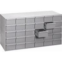 Industrial Drawer Cabinets, 30 Drawers, 33-3/4" W x 11-3/4" D x 21-1/8" H, Grey The Estey Group