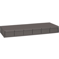 Industrial Drawer Cabinets, 6 Drawers, 33-3/4" W x 11-5/8" D x 4" H, Grey The Estey Group