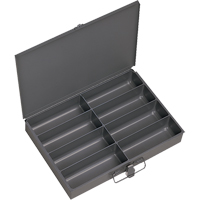 Compartment Scoop Boxes, Steel, 8 Slots, 13-3/8" W x 9-1/4" D x 2" H, Grey The Estey Group