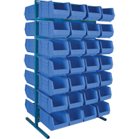 Support stationnaire deux c&ocirc;t&eacute;s pour bacs, 36" la x 24" p x 61" h, 56 bacs The Estey Group
