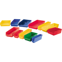 Bacs de rangement pour tablettes, 11-1/8" la x 4" H x 11-5/8" p, Jaune, Capacit&eacute; 30 lb The Estey Group