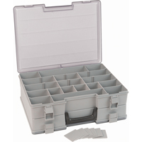Compartment Case, Plastic, 48 Slots, 15-1/2" W x 11-3/4" D x 5" H, Grey The Estey Group