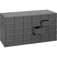 Industrial Drawer Cabinets, 30 Drawers, 33-3/4" W x 11-5/8" D x 17-3/4" H, Grey The Estey Group