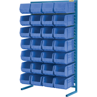 Support stationnaire pour bacs &agrave; un c&ocirc;t&eacute;, 36" la x 12" p x 61" h, 28 bacs The Estey Group