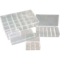 K-Resin Compartment Box, Plastic, 36 Slots, 6-9/16" W x 9-5/8" D x 1-1/2" H, Transparent The Estey Group