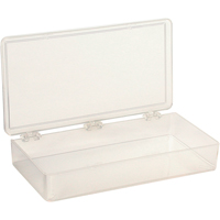 K-Resin Compartment Box, Plastic, 4" W x 8" D x 1-3/16" H, Transparent The Estey Group