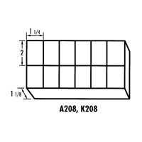 K-Resin Compartment Box, Plastic, 12 Slots, Transparent The Estey Group