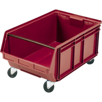Mobile Giant Stacking Bin, 11-7/8" H x 18-3/8" W x 29" D, 150 lbs. Capacity, Red The Estey Group