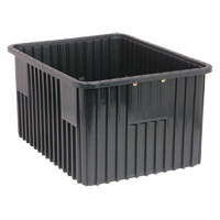 Bacs divisibles conducteurs, Polypropyl&egrave;ne, 17-1/2" la x 22-1/2" p x 12" h, Noir The Estey Group