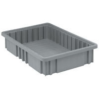 Contenants Divider Box, Plastique, 16,5" la x 10,9" p x 3,5" h, Gris The Estey Group