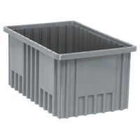 Contenants Divider Box, Plastique, 16,5" la x 10,9" p x 8" h, Gris The Estey Group