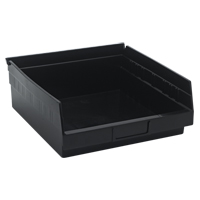 Bac pour &eacute;tag&egrave;re &eacute;conomique, 11-1/8" la, 4" h x 11-5/8" p, Noir The Estey Group