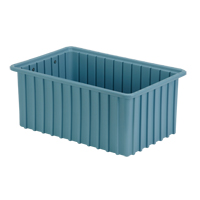 Contenants Divider Box, Poly&eacute;thyl&egrave;ne, 16,5" la x 10,9" p x 7" h, Bleu p&acirc;le The Estey Group