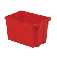 Polylewton Stack-N-Nest&reg; Containers, 12.1" x 19.4" x 12.9", Red The Estey Group