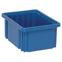Contenants Divider Box, Plastique, 10,9" la x 8,3" p x 5" h, Bleu The Estey Group