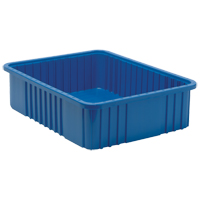 Divider Box&reg; Containers, Plastic, 22.5" W x 17.5" D x 6" H, Blue The Estey Group
