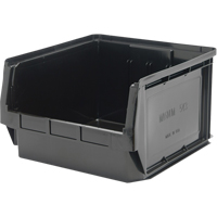 Stacking Container, 18.375" W x 18.375" D x 11.875" H, Black The Estey Group