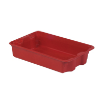 Contenants Stack-N-Nest de Plexton, 14,8" la x 24,3" p x 5,1" h, Rouge The Estey Group