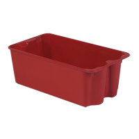 Contenants Stack-N-Nest de Plexton, 16,9" la x 30,6" p x 11,1" h, Rouge The Estey Group