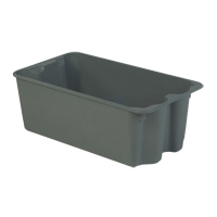 Contenants Stack-N-Nest de Plexton, 16,9" la x 30,6" p x 11,1" h, Gris The Estey Group