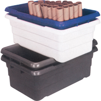 Cross Stack Bins, 16" W x 25.125" D x 8.5" H, Grey The Estey Group