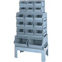 Pre-Engineered Bin Combination, 1000 lbs. Cap., 33-1/2" W x 19 1/2" D x 54-1/4" H, Blue The Estey Group